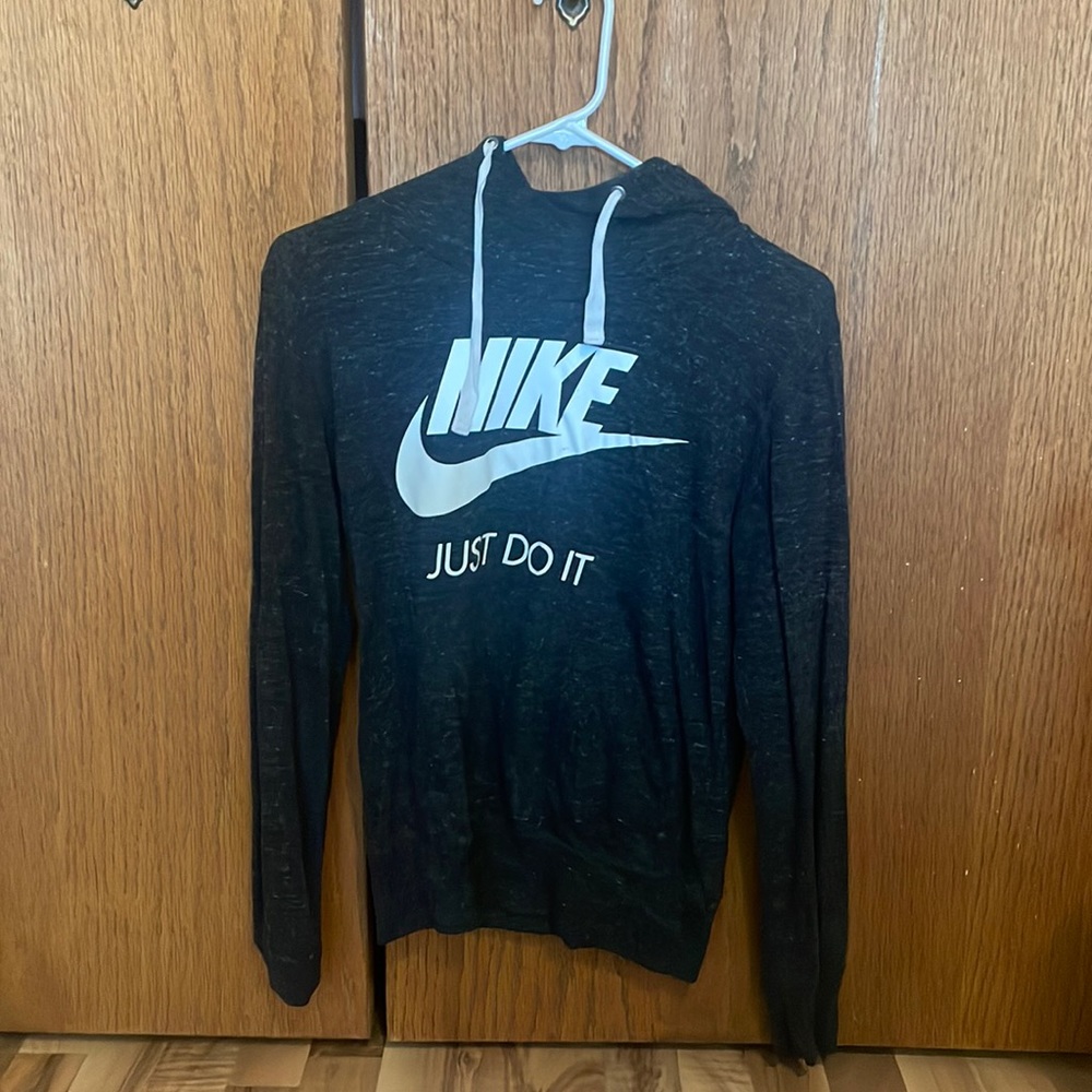 Nike hoodie dark gray size medium
